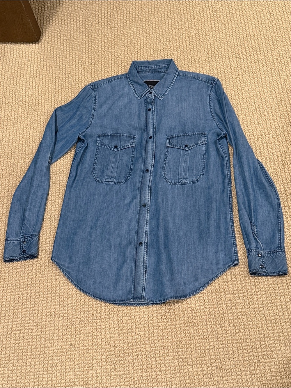 Rails Denim Button-Up Shirt in Blue